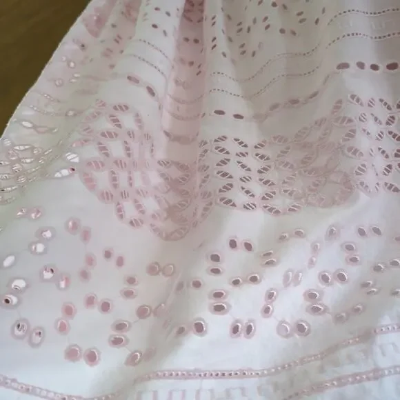Girls pink eyelet lace tank dress Gap girls size 10 GUC - Picture 5 of 7